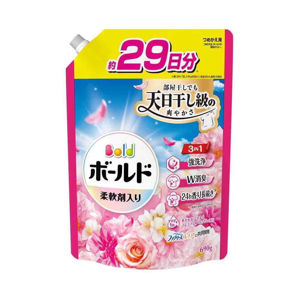 P&G ボールド ジェル プレミアムブロッサム つめかえ 超特大 690g   【8個セット】