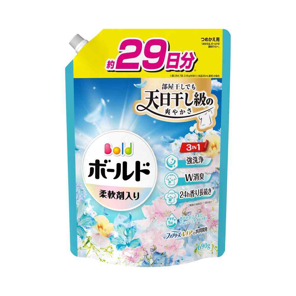 P&G ボールド ジェル フレッシュフラワーサボン つめかえ 超特大 690g   【8個セット】