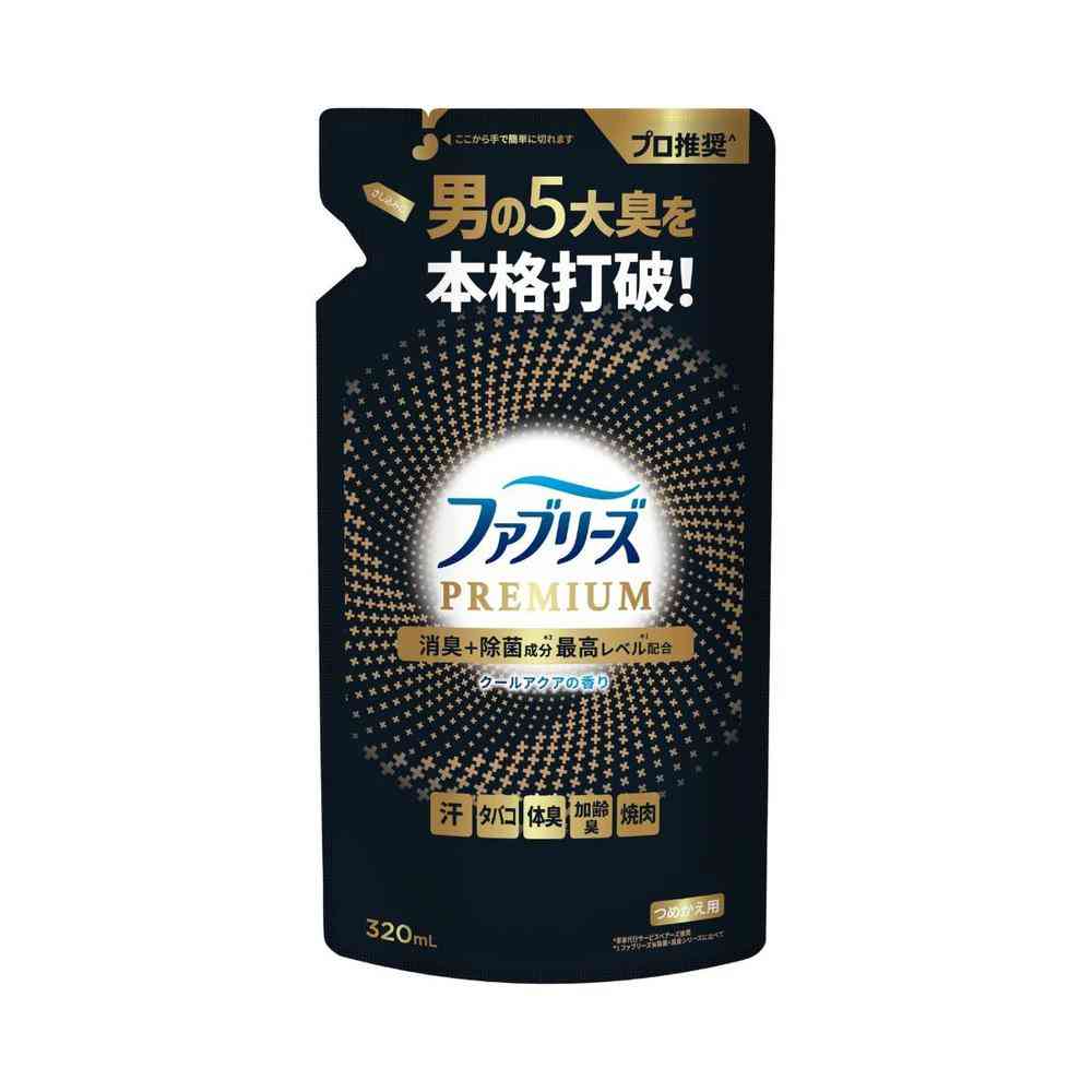 P＆G ファブリーズ W除菌＋消臭 プレミアム メン クールアクアの香り つめかえ 320mL