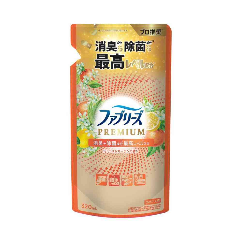 P＆G ファブリーズ W除菌＋消臭 プレミアム シトラス＆ガーデンの香り つめかえ 320mL   【24個セット】