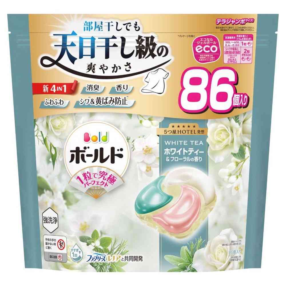 P＆G ボールド ジェルボール4D 心弾けるホワイトティー＆フローラル 詰替 テラジャンボ 86個