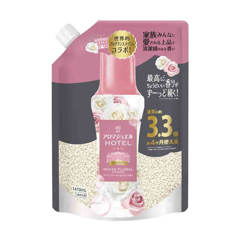 P&G レノア アロマジュエル ホワイトフローラル＆サボンの香り 詰替 超特大 1410mL   【5個セット】