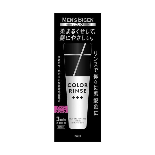 ホーユー メンズビゲン カラーリンス トリプルプラス アッシュブラック 120g