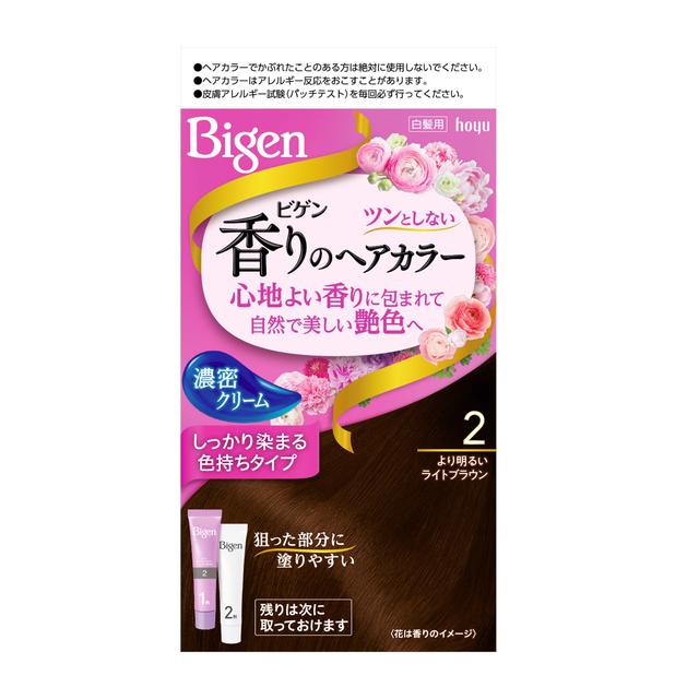 【医薬部外品】ビゲン 香りのヘアカラークリーム 2 より明るいライトブラウン 40g+40g