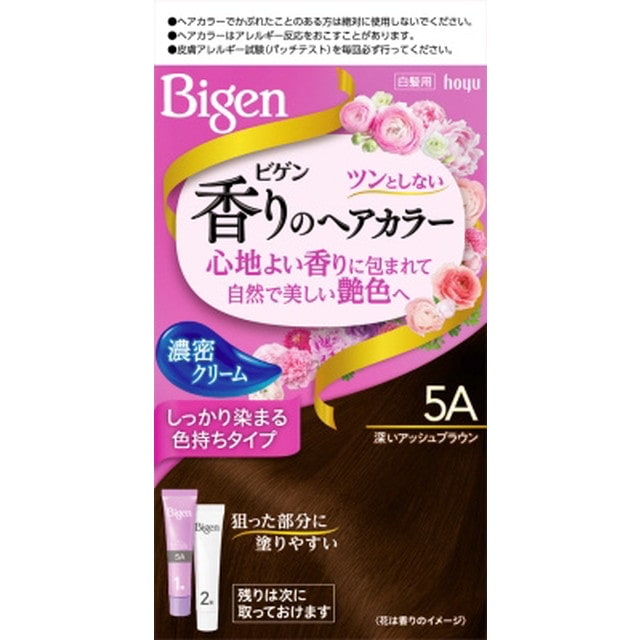 【医薬部外品】ビゲン 香りのヘアカラー クリーム 5A 濃いアッシュブラウン 40g+40g