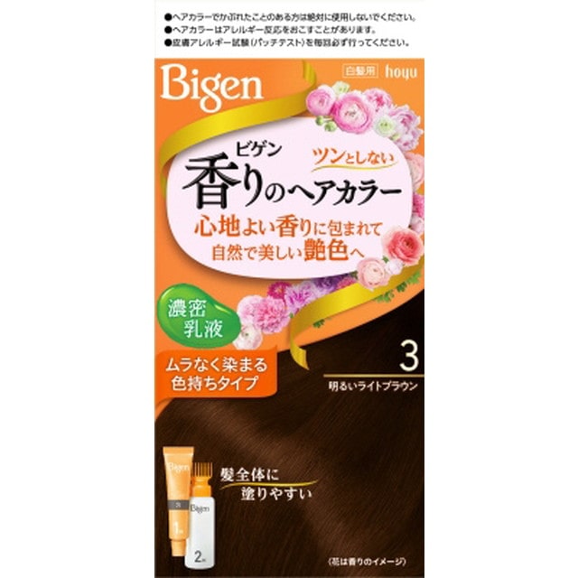 【医薬部外品】ビゲン 香りのヘアカラー 乳液 3 明るいライトブラウン 40g+60ml
