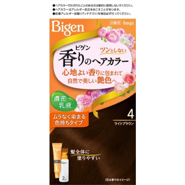 【医薬部外品】ビゲン 香りのヘアカラー乳液 4 ライトブラウン 40g+60ml