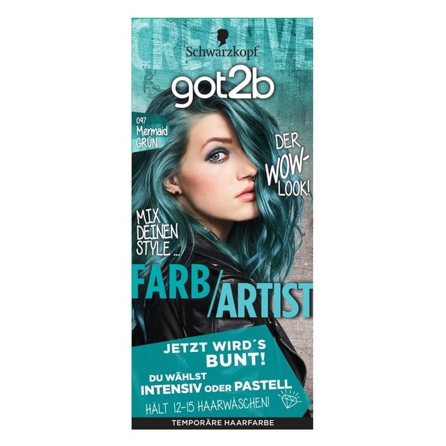 ヘンケルジャパン got2b(ゴットゥービー)カラークリーム マーメイドグリーン 47g+ヘアコンディショナー15mlx2