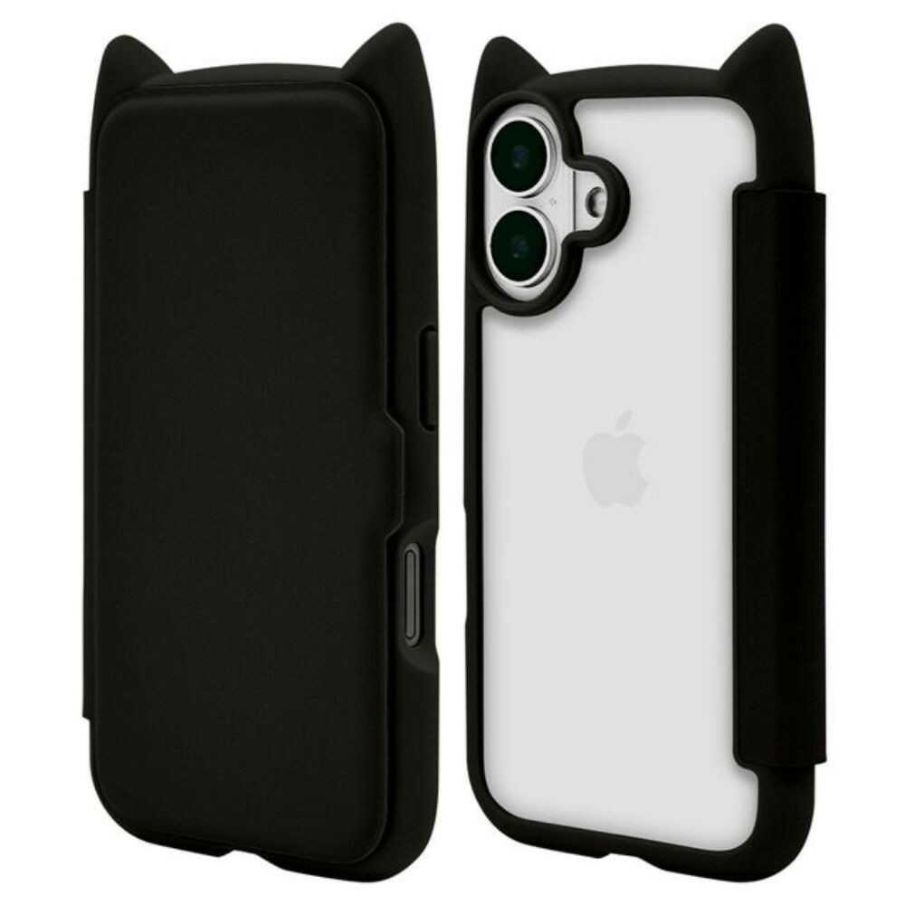 テレホンリース iPhone16 ケース カバー ブラック