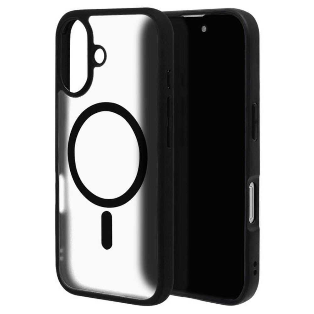 テレホンリース iPhone16 ケース カバー ハイブリッド ブラック×フロストホワイト