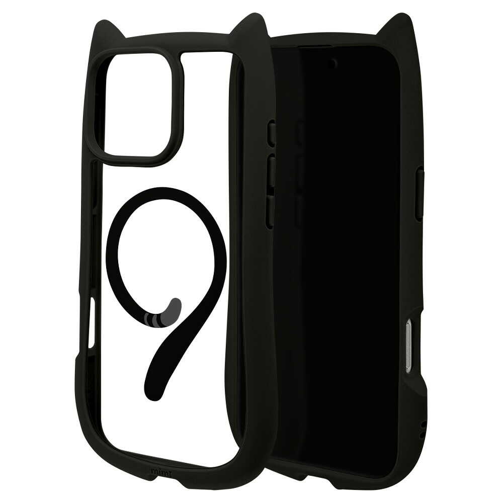 テレホンリース iPhone16 Pro Max mimi 猫耳ハイブリッド TPU×PCブラック 8335IP467PHPMBK