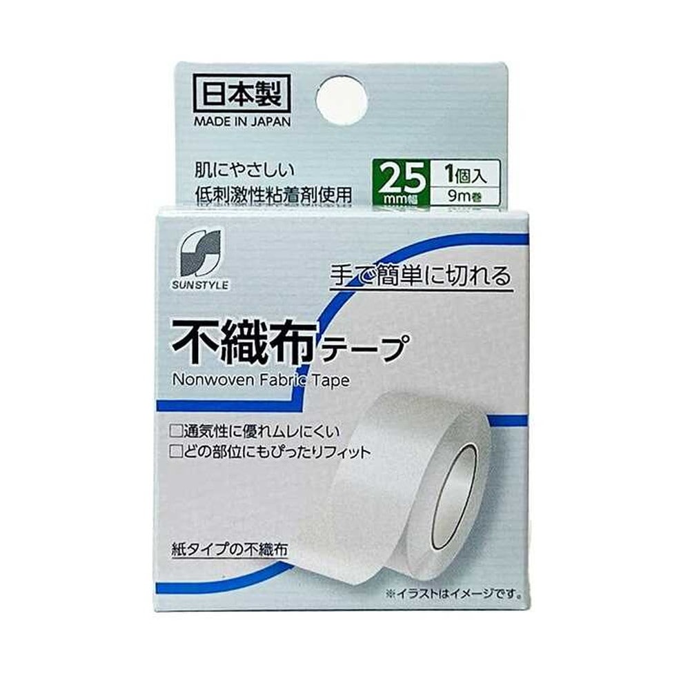 SUN STYLE（サンスタイル） 不織布テープ 25mmx9m 1巻   【6個セット】