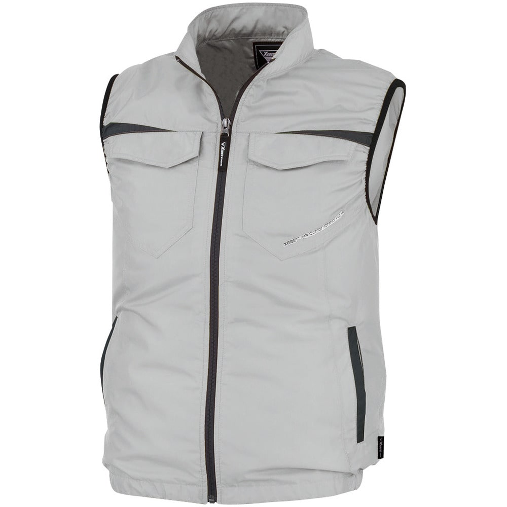 空調服ベストXE98011-22-4L シルバーグレー メーカー直送 ▼返品・キャンセル不可【他商品との同時購入不可】