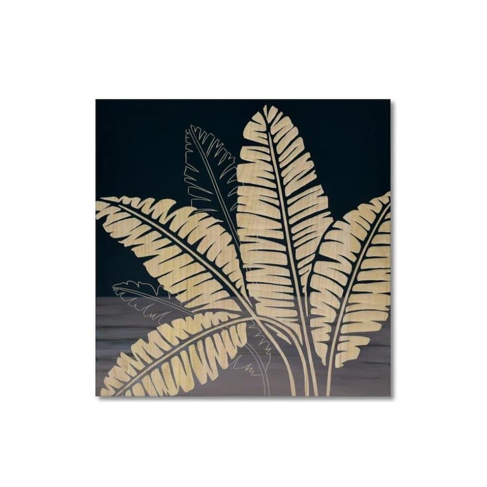 ウッド スカルプチャー アート「バナナリーフ」 BK+NP 【直送品】 返品・キャンセル・他商品と同時購入は不可
