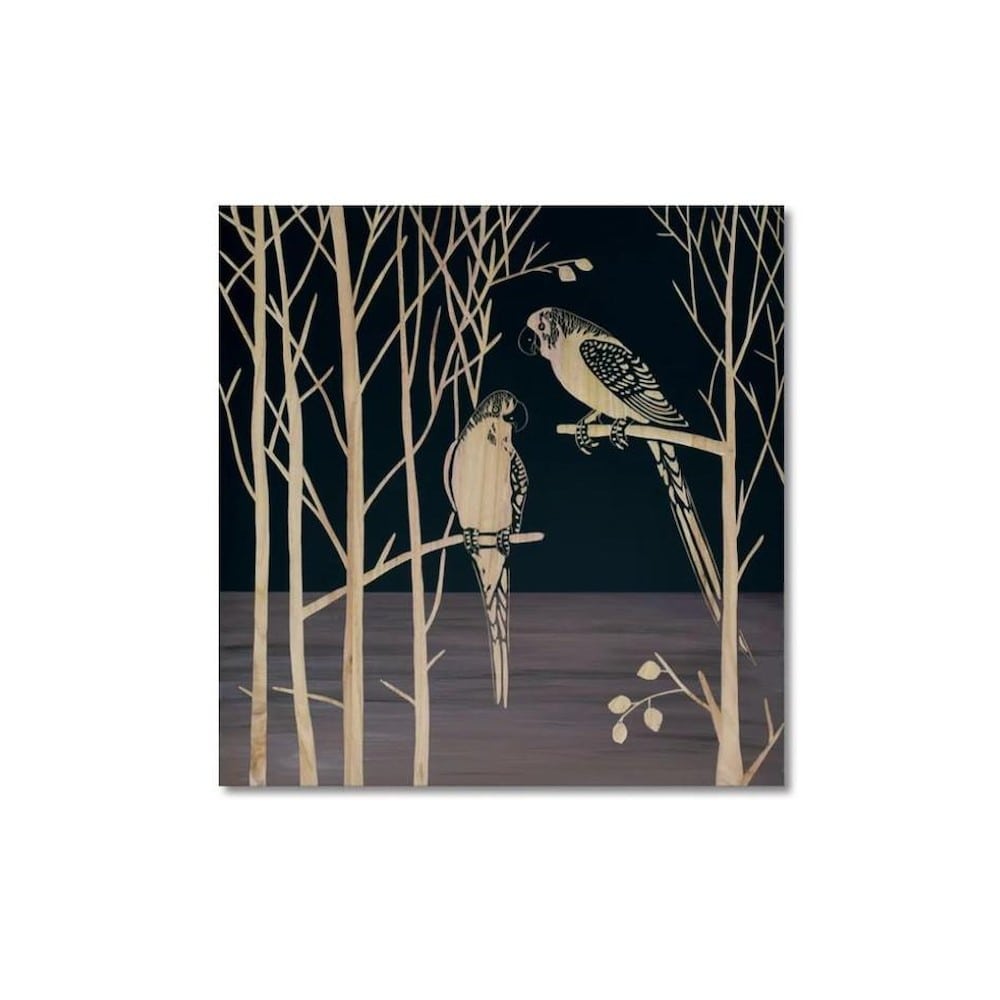 アート「パロット オン ザ ツリー」 BK+NP 【直送品】 返品・キャンセル・他商品と同時購入は不可