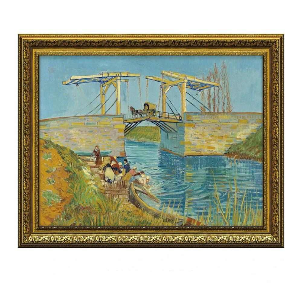 アートパネル ゴッホ 「アルルの跳ね橋」 MW-14022 【直送品】 返品・キャンセル・他商品と同時購入は不可