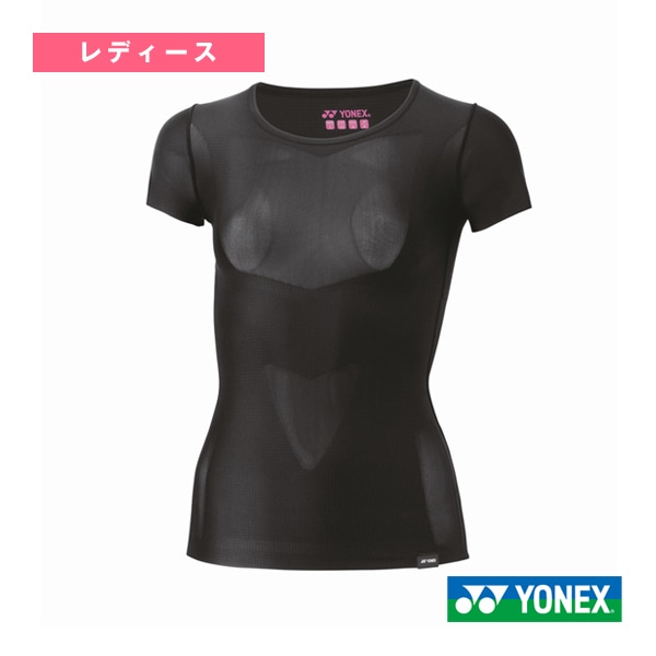 ヨネックス テニスアンダーウェア] Uネック半袖シャツ レディース