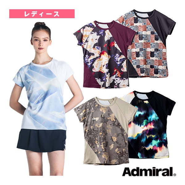 [アドミラル(Admiral) テニスウェア（レディース）] アシンメトリースラッシュグラフィックTEE／レディース（ATLA430）