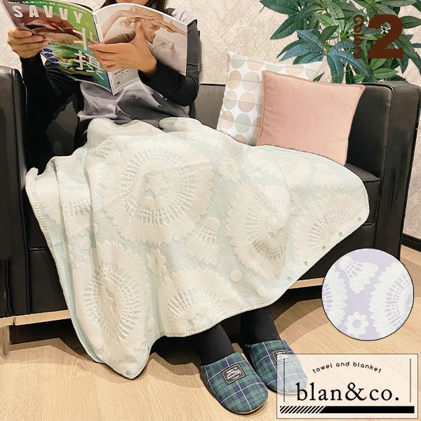 [blan ＆ co. バドミントンアクセサリ・小物] 洗えるボタン付きひざ掛け シャトルフラワー BCB005