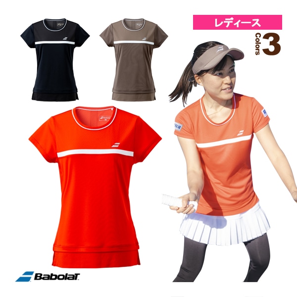 [バボラ テニス・バドミントンウェア（レディース）] ショートスリーブシャツ／PURE SHORT SLEEVE SHIRT／レディース（BWG3323）