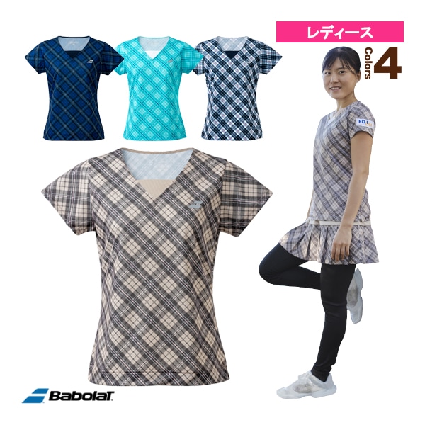 [バボラ テニス・バドミントンウェア（レディース）] ショートスリーブシャツ／PURE SHORT SLEEVE SHIRT／レディース（BWG3327）