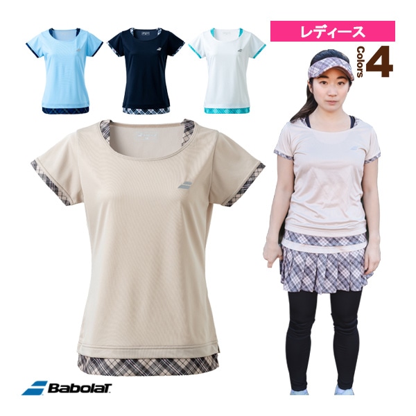 [バボラ テニス・バドミントンウェア（レディース）] ショートスリーブシャツ／PURE SHORT SLEEVE SHIRT／レディース（BWG3328）