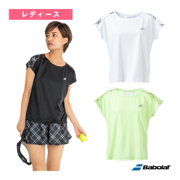 [バボラ テニス・バドミントンウェア（レディース）] PURE RANGE／半袖ゲームシャツ／PURE SHORT SLEEVE SHIRT／レディース（BWG4327）