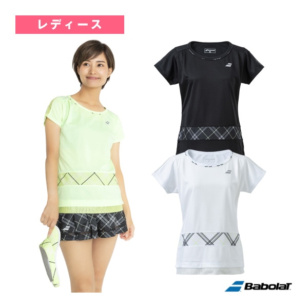 [バボラ テニス・バドミントンウェア（レディース）] PURE RANGE／半袖ゲームシャツ／PURE SHORT SLEEVE SHIRT／レディース（BWG4328）