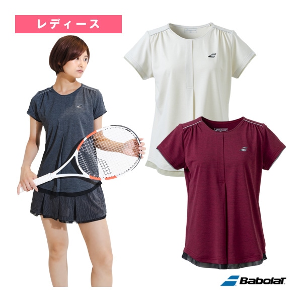 [バボラ テニスウェア（レディース）] VS RANGE／半袖ゲームシャツ／VS SHORT SLEEVE SHIRT／レディース（BWG4370）