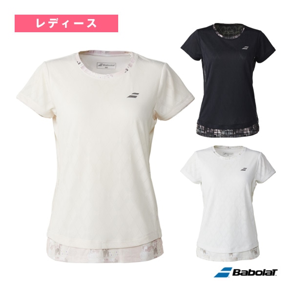 [バボラ テニスウェア（レディース）] ピュア ショートスリーブシャツ／PURE SHORT SLEEVE SHIRT／レディース（BWG5323）