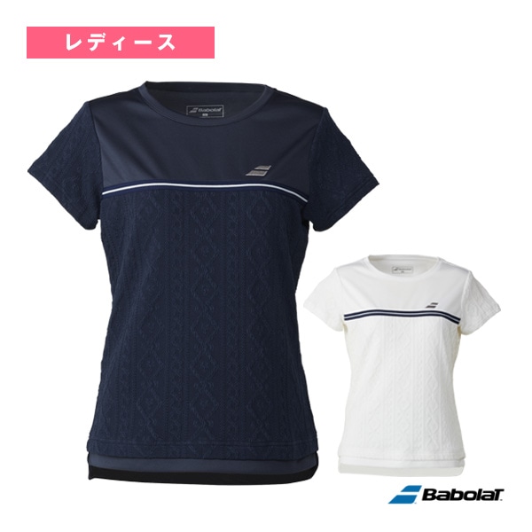 [バボラ テニスウェア（レディース）] ピュア ショートスリーブシャツ／PURE SHORT SLEEVE SHIRT／レディース（BWG5325）