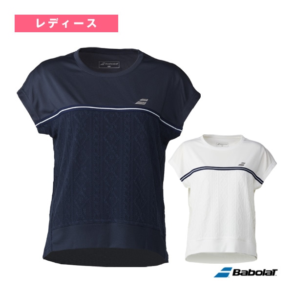 [バボラ テニスウェア（レディース）] ピュア ショートスリーブシャツ／PURE SHORT SLEEVE SHIRT／ルーズフィット／レディース（BWG5326）