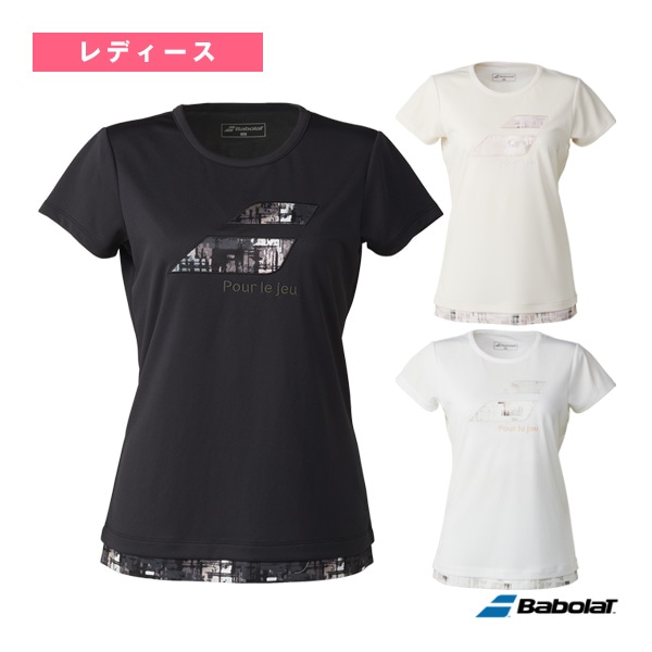 [バボラ テニスウェア（レディース）] ピュア ショートスリーブシャツ／PURE SHORT SLEEVE SHIRT／レディース（BWP5524）