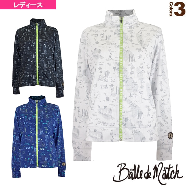 [バルデマッチ テニス・バドミントンウェア（レディース）] 総柄UVジャケット／レディース（BDM-A1201）