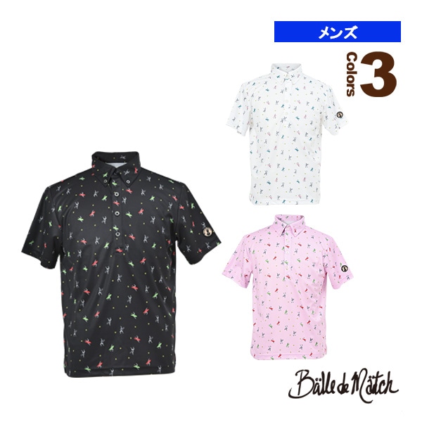 [バルデマッチ テニス・バドミントンウェア（メンズ/ユニ）] ヤッピー柄ポロシャツ／メンズ（BDM-B1107）