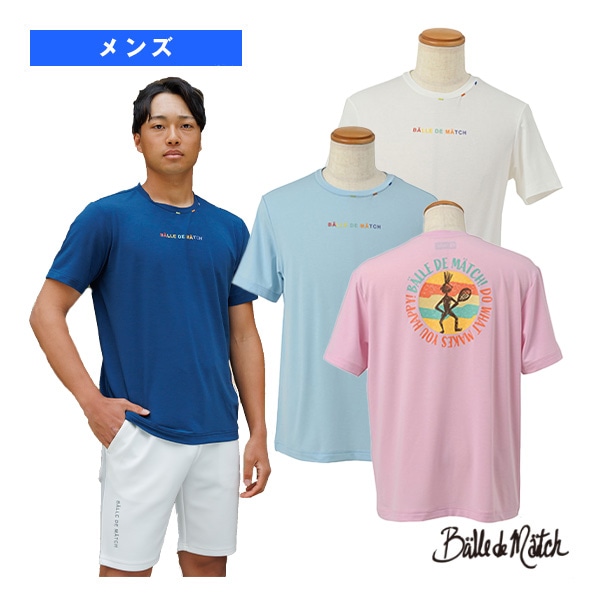 [バルデマッチ テニス・バドミントンウェア（メンズ/ユニ）] バックプリントTシャツ／メンズ（BDM-D1109）