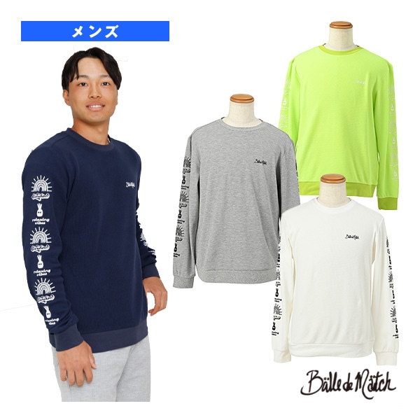 [バルデマッチ テニス・バドミントンウェア（メンズ/ユニ）] ワッフルトレーナー／メンズ（BDM-D1111）