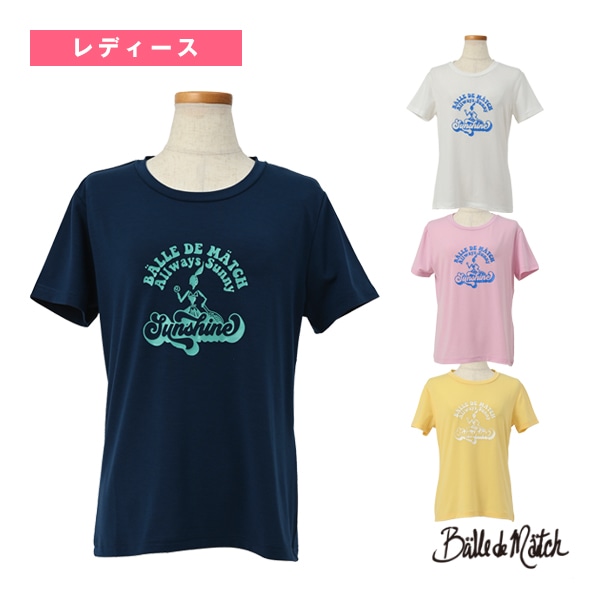 [バルデマッチ テニス・バドミントンウェア（レディース）] サニープリントTシャツ／レディース（BDM-D1212）