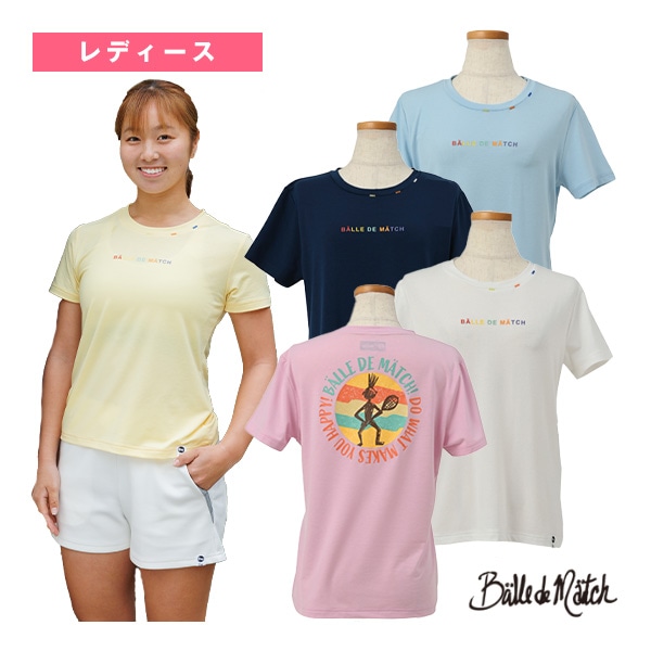 [バルデマッチ テニス・バドミントンウェア（レディース）] バックプリントTシャツ／レディース（BDM-D1213）