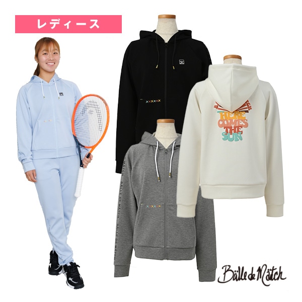 [バルデマッチ テニス・バドミントンウェア（レディース）] サマースウェットフーディージャケット／レディース（BDM-D1217）