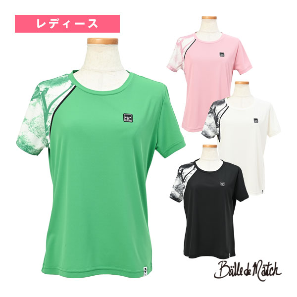 [バルデマッチ テニスウェア（レディース）] 袖切替ゲームシャツ／レディース（BDM-E1205）
