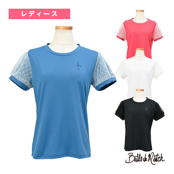 [バルデマッチ テニスウェア（レディース）] レーススリーブゲームシャツ／レディース（BDM-E1207）