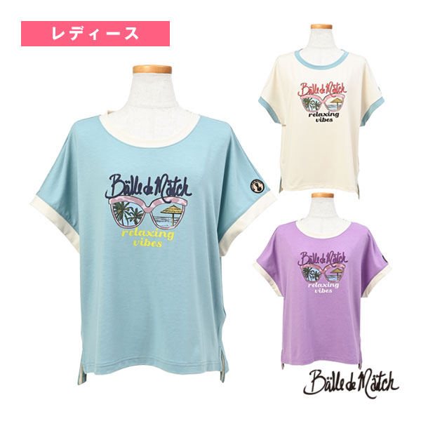 [バルデマッチ テニスウェア（レディース）] サングラスTシャツ／レディース（BDM-E1210）