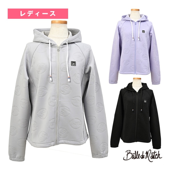 [バルデマッチ テニスウェア（レディース）] エンボスフーディジャケット／レディース（BDM-E1214）