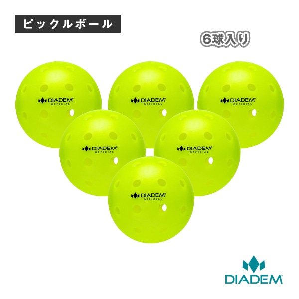 [ダイアデム ピックルボールボール] オフィシャルピックルボール The Official Pickleball Ball 6球 TPB002