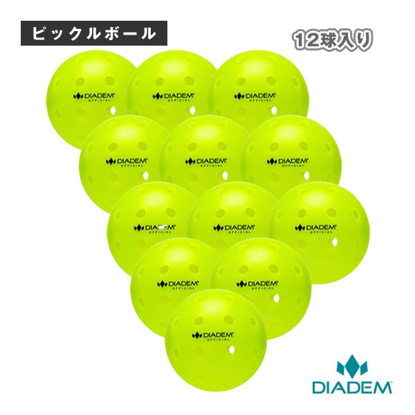 [ダイアデム ピックルボールボール] オフィシャルピックルボール The Official Pickleball Ball 12球 TPB003