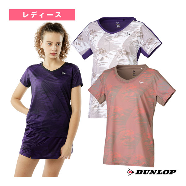 [ダンロップ テニスウェア（レディース）] ゲームシャツ レディース DAP-1522W