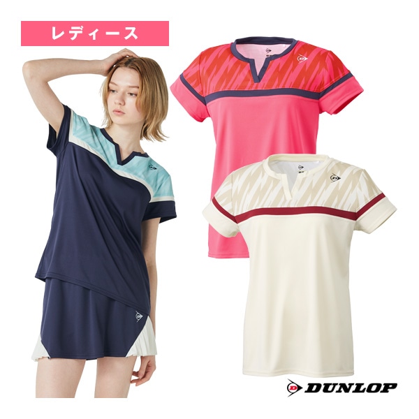 [ダンロップ テニスウェア（レディース）] ゲームシャツ レディース DAP-1561W