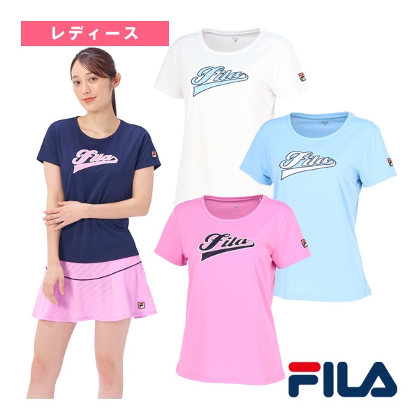 [フィラ テニス・バドミントンウェア（レディース）] アップリケTシャツ／レディース（VL2866）