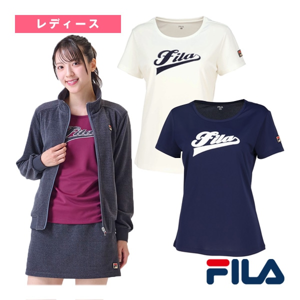 [フィラ テニスウェア（レディース）] アップリケTシャツ／レディース（VL2973）